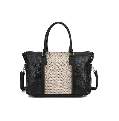 Mkf Collection Raven Croco-Embossed Women's Duffle Bag by Mia K.