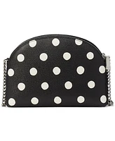 kate spade new york Morgan Sunshine Dot Printed Pvc Double Zip Dome Mini Crossbody