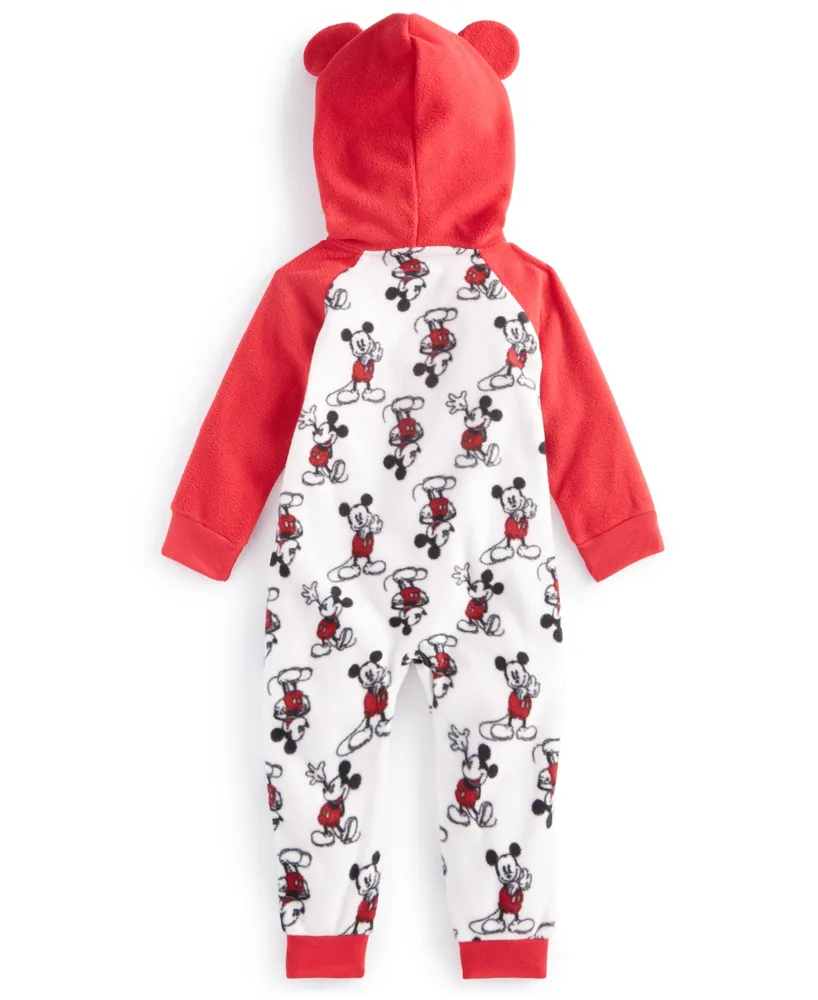 Disney Baby Mickey Mouse-Print Fleece Coverall
