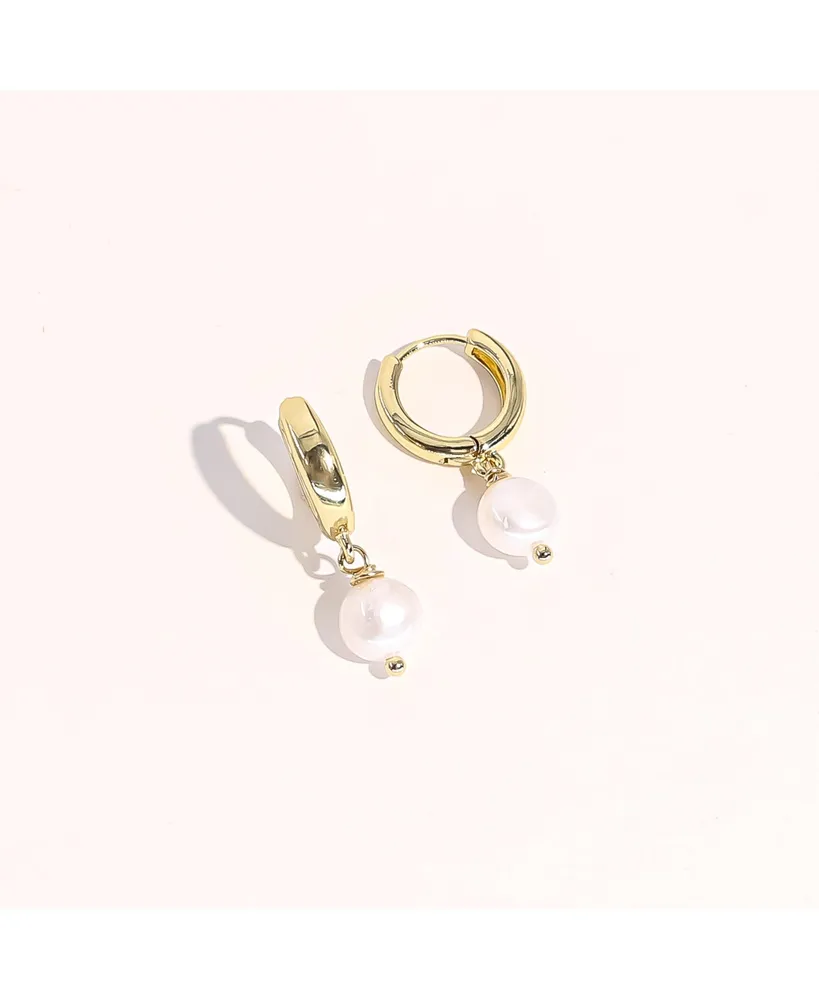 Joey Baby 18K Gold Plated Freshwater Pearls - Pete Earrings For Women