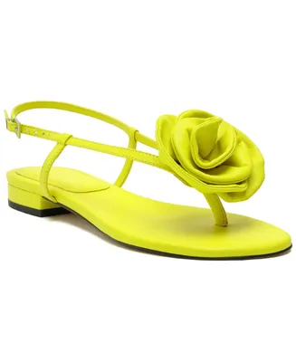 Arezzo Women's Isla Flower Flat Sandals