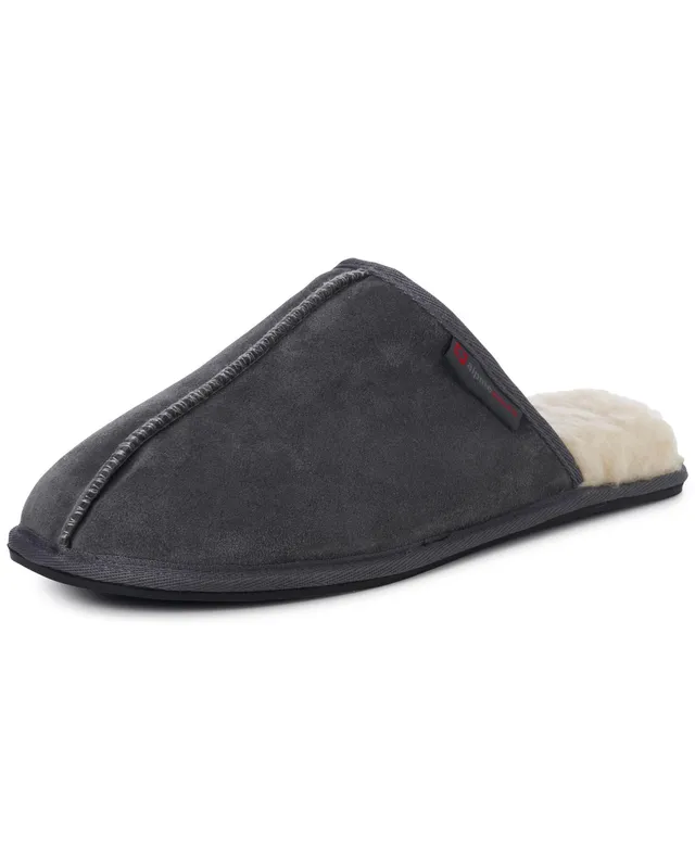 Alpine Swiss Peter Mens Memory Foam Wide Fleece Clog Slippers