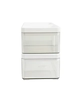 Martha Stewart Grady Set of 3 Plastic Stackable Storage Boxes with Plastic Lids