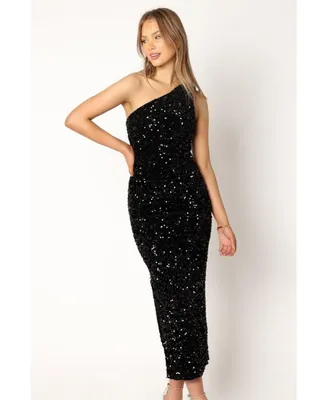 Petal and Pup Womens Kiki One Shoulder Midi Dress