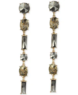 I.n.c. International Concepts Gold-Tone Mixed Stone Linear Drop Earrings, Created for Macy's
