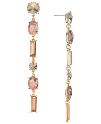 I.n.c. International Concepts Gold-Tone Mixed Stone Linear Drop Earrings, Created for Macy's