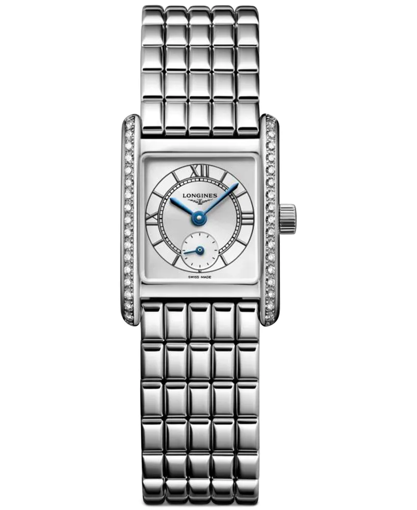 Longines Women's Swiss Mini DolceVita Diamond (1/2 ct. t.w.) Stainless Steel Bracelet Watch 22x29mm