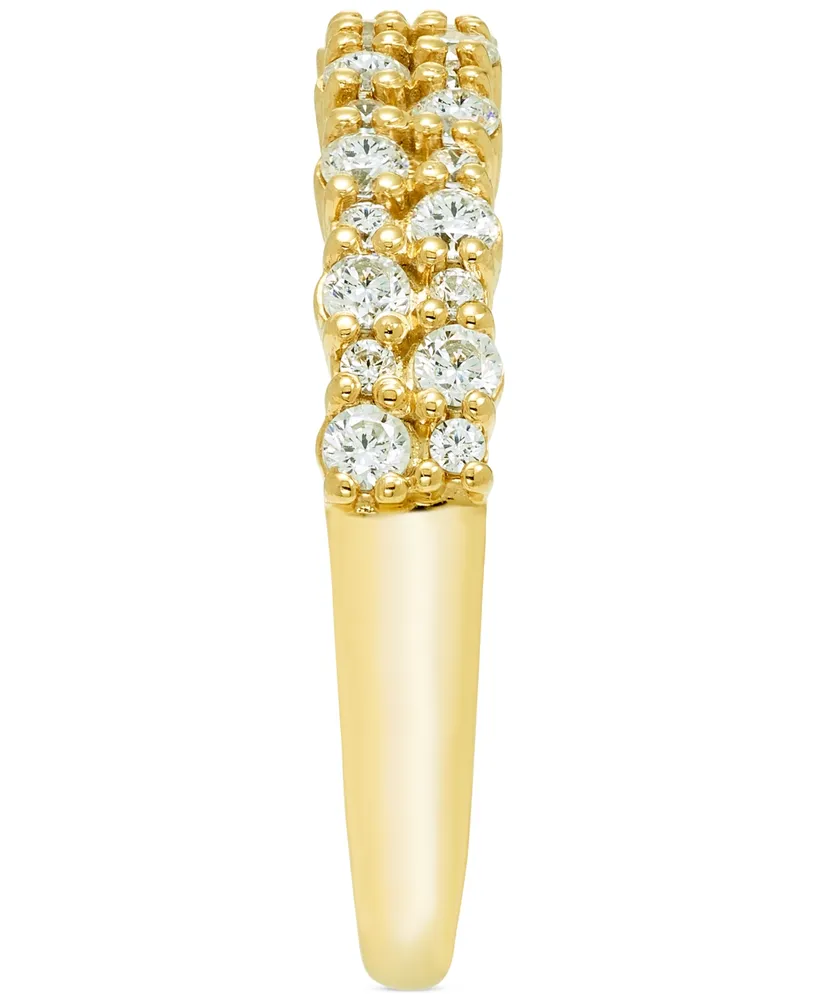 Diamond Double Row Band (1/2 ct. t.w.) in 14k Gold