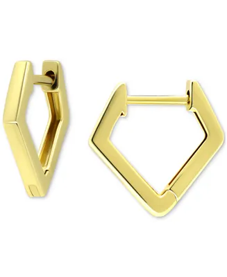 Giani Bernini Polished Geometric Small Huggie Hoop Earrings in Sterling Silver, 1/2", Created for Macy's