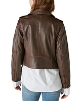 Lucky Brand Women's Classic Leather Moto Jacket