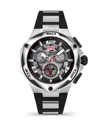 Ducati Corse Men's Quartz Two Tone Silicone Watch 49mm
