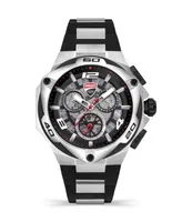 Ducati Corse Men's Quartz Two Tone Silicone Watch 49mm
