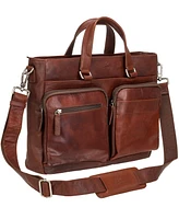 Mancini Men's Buffalo Single Compartment Briefcase for 14" Laptop