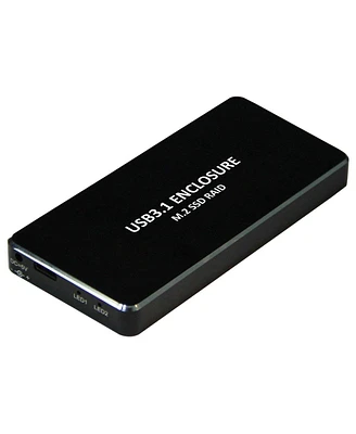 Xtrempro 11011 Usb 3.1 Type-c to Dual Ngff Ssd Raid Enclosure Speed 10 Gbps Data Transfer 2280 with Led - Black