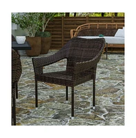Eldon Weather Resistant Indoor/Outdoor Stacking Patio Dining Chair With Steel Frame And Pe Rattan