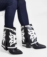 I.n.c. International Concepts Women's Jadiza Fold-Over Cuffed Cowboy Boots, Created for Macy's