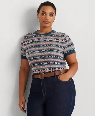 Lauren Ralph Lauren Plus Size Short-Sleeve Sweater