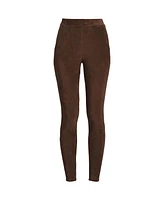 Lands' End Women's Petite Sport Knit High Rise Corduroy Leggings