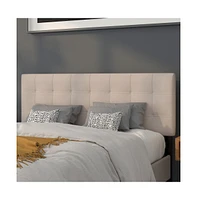 Quilted Tufted Queen Upholstered Headboard