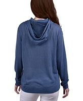Ny Collection Petite Long Sleeve Funnel Neck Top