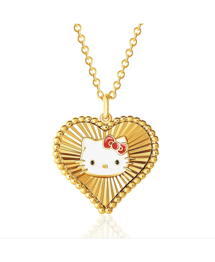 Hello Kitty Sanrio Silver Plated and Clear Crystal My Melody Pendant - 18''  Chain, Officially Licensed Authentic - Pink | Smart Closet