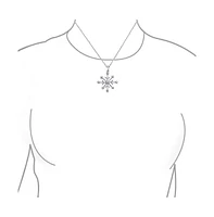 Bling Jewelry Winter Party Snowflake Pendant Necklace in Sterling Silver Lever back
