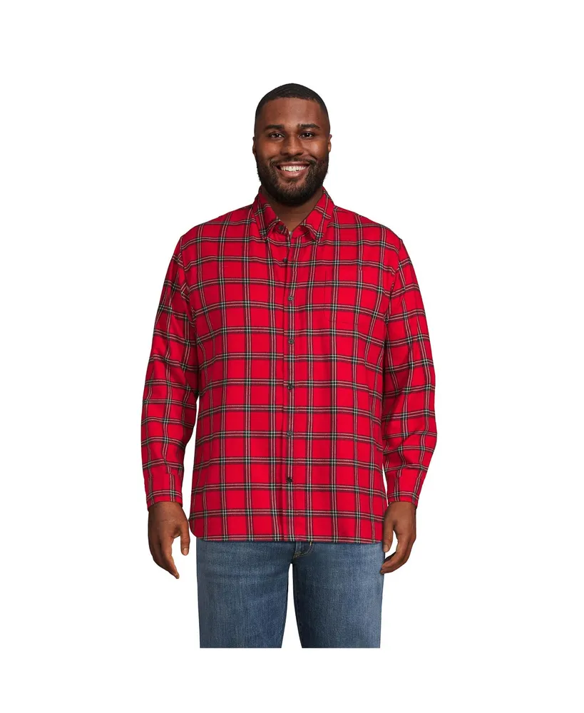 Lands' End Men's Big & Tall Traditional Fit Flagship Flannel Shirt