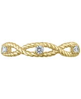 Igi Certified Diamond Braided Rope Band (1/4 ct. t.w.) 14k Gold