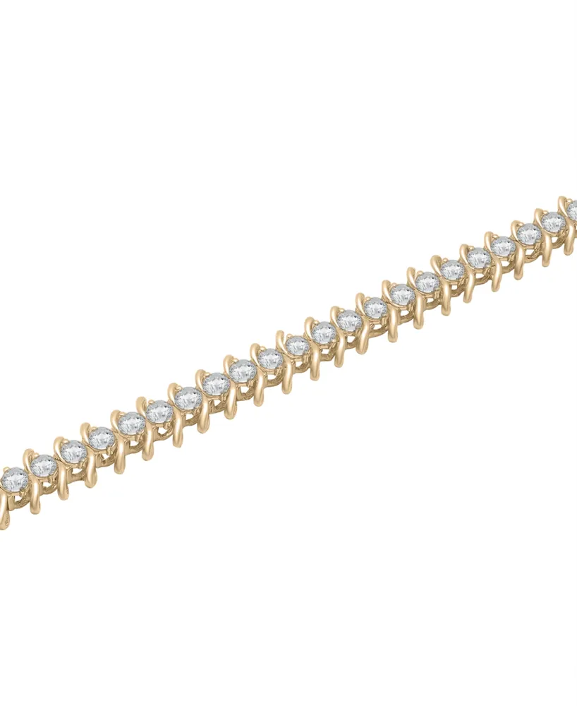 Diamond Link Tennis Bracelet (2 ct. t.w.) in 10k Gold, Created for Macy's