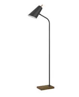 66" Height Metal and Wood Floor Lamp