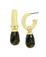 Robert Lee Morris Soho Faux Stone Labradorite Huggie Earrings