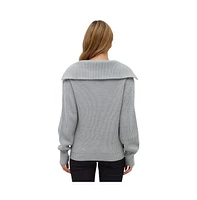 Bench Dna Women's Thurynn Oversize Zippered Funnel Sweater