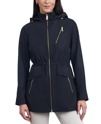 Michael Kors Women's Petite Hooded Water-Resistant Anorak Coat, Created for Macy's