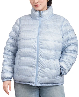 Michael Kors Women's Plus Reversible Shine Down Puffer Coat, Created for Macy's