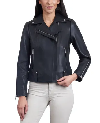 Michael Kors Women's Leather Moto Jacket