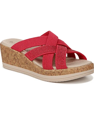 BZees Reign Washable Strappy Wedge Sandals