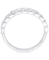 Diamond Scalloped Edge Double Row Band (1/2 ct. t.w.) in Platinum