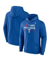 Men's Fanatics Royal Texas Rangers 2023 Postseason Locker Room Pullover Hoodie