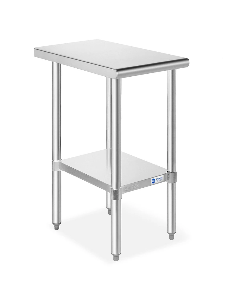 Gridmann x Inch Stainless Steel Table w/ Undershelf