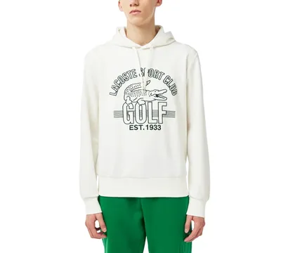 Lacoste Men's Relaxed Fit Long Sleeve Golf Graphic Hoodie