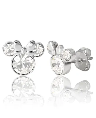 Disney Womens Minnie Mouse Birthstone Stud Earrings