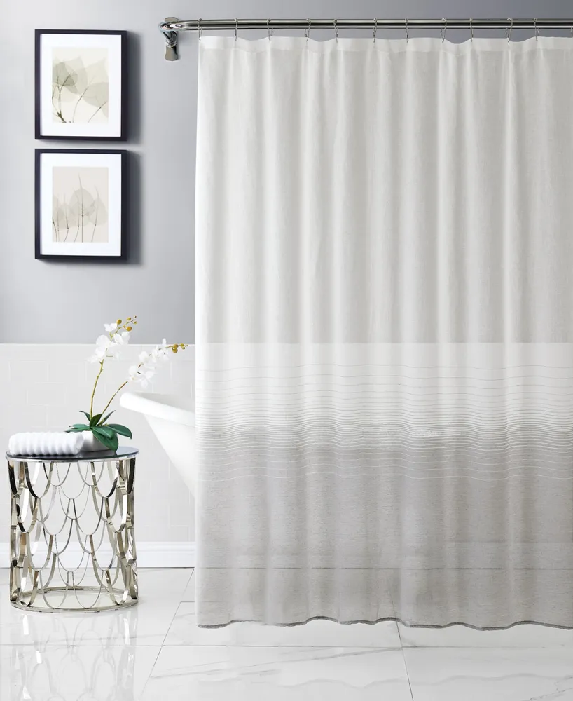 Dainty Home Linea Ombre Striped Shower Curtain, 72" x 70"