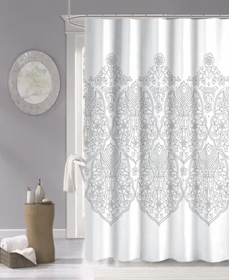 Dainty Home Palace 100% Cotton Shower Curtain, 72" x 70"