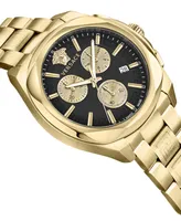 Versace Women's Swiss Chronograph Medusa Gold Ion Plated Stainless Steel Bracelet Watch 40mm