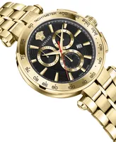 Versace Men's Swiss Chronograph Aion Gold Ion Plated Stainless Steel Bracelet Watch 45mm