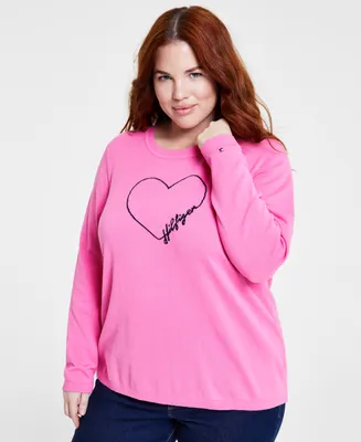 Tommy Hilfiger Plus Heart Outline Sweater