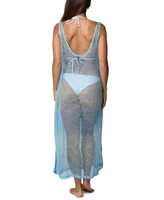 J Valdi Women's Side-Slit Maxi Cover-Up Tank Dress
