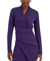 Rachel Roy Women's Bret Jersey Faux-Wrap Midi Dress