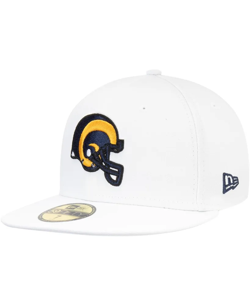 Men's New Era White Los Angeles Rams Historic Omaha 59FIFTY Fitted Hat