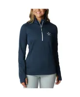 Women's Columbia Navy Dallas Cowboys Park View Omni-Wick Half-Zip Top